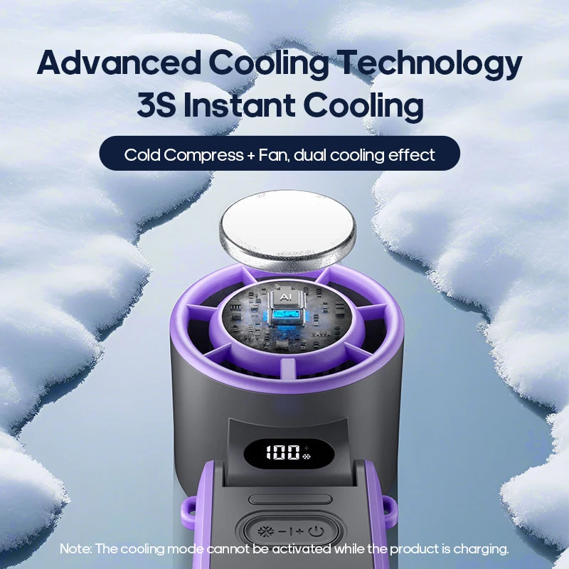 Coolvia – ChillRelief Turbo Fan (Rechargeable 3600mAh 100-level Free Control High Speed Turbo Fan)