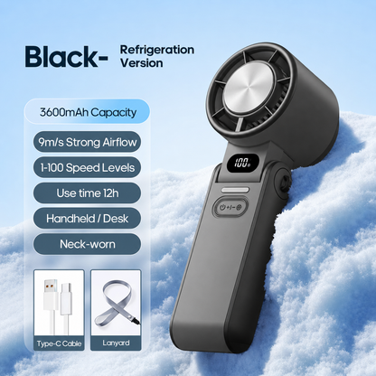 Coolvia – ChillRelief Turbo Fan (Rechargeable 3600mAh 100-level Free Control High Speed Turbo Fan)